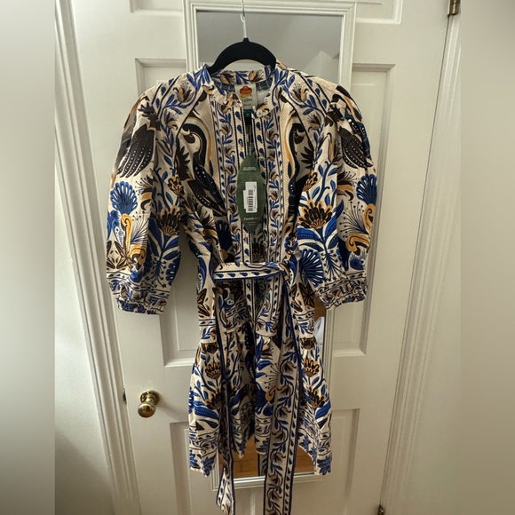 Farm Rio Sand Nature Land Organic Cotton Mini Dress - Picture 5 of 6